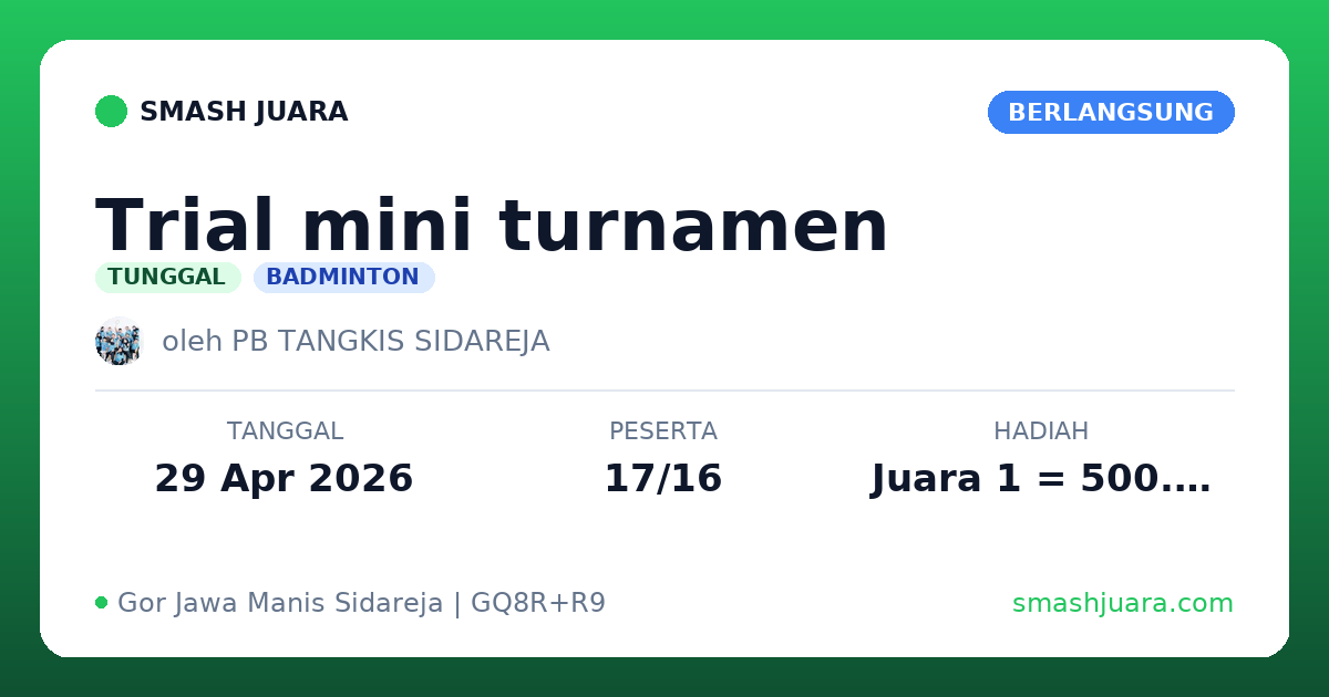 Trial mini turnamen